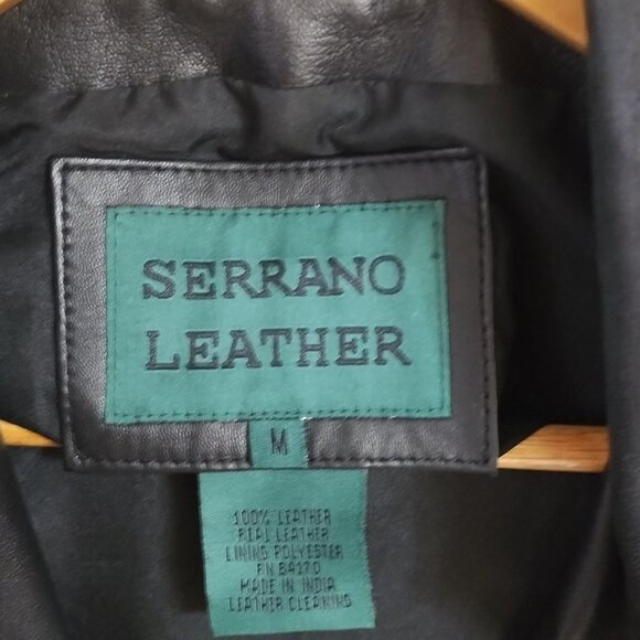 Vintage Serrano Leather Full Zip Soft Leather Vest M Classic Boho - Picture 3 of 5